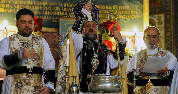 The baptism of Jesus in the Bedkhem Church in Isfahan